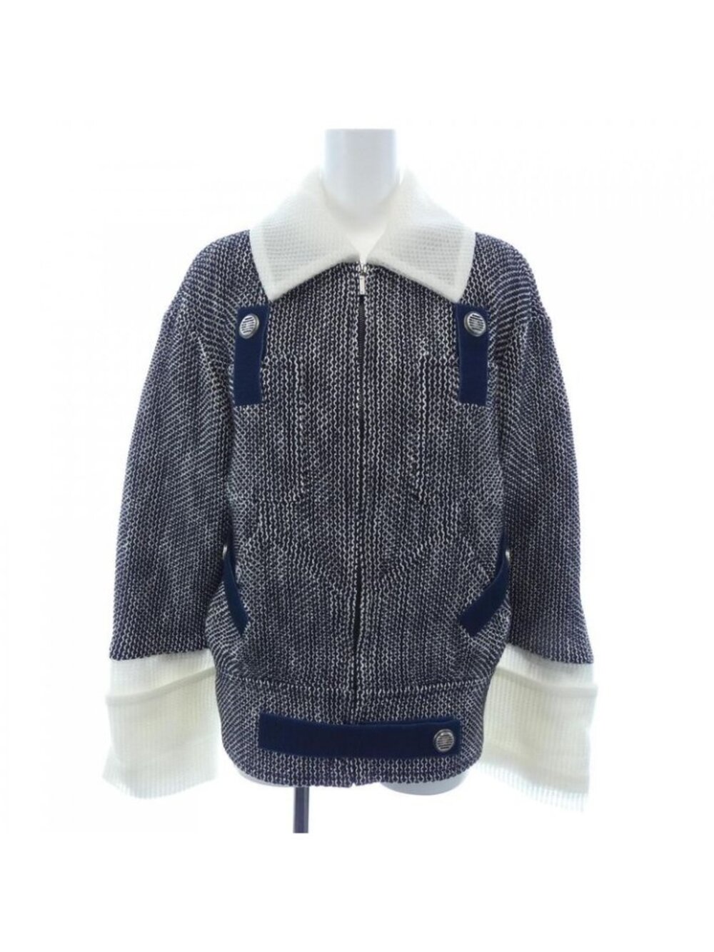 Chanel Jacket Black 34 White